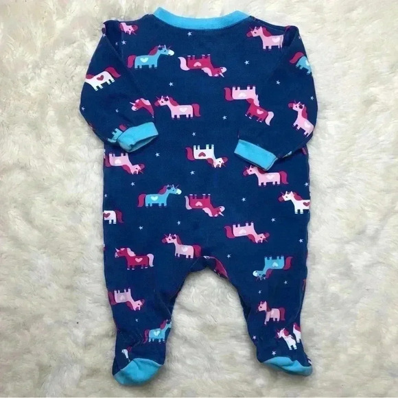 Pekkle Footed Onesie Pajamas Blue/Pink/White Size 3 Months - Picture 4 of 16
